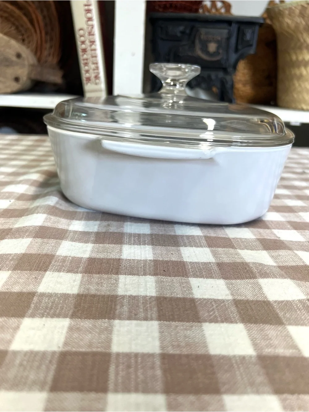 Vintage Corningware blue dusk casserole dish 2L glass lid cookware